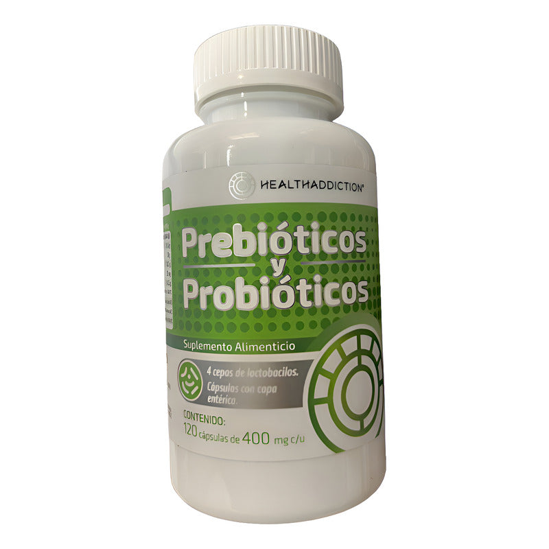 Healthaddiction Prebióticos Y Probióticos 400mg 120caps Sin Sabor