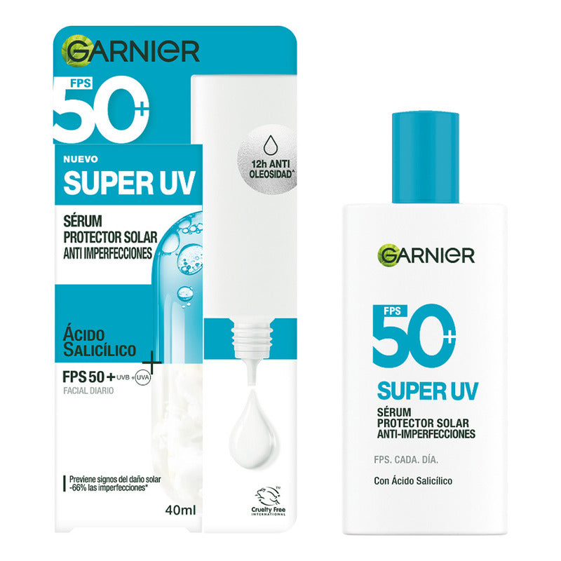 Protector Solar Garnier Superuv Acido Salicilico Fps50+ 40ml