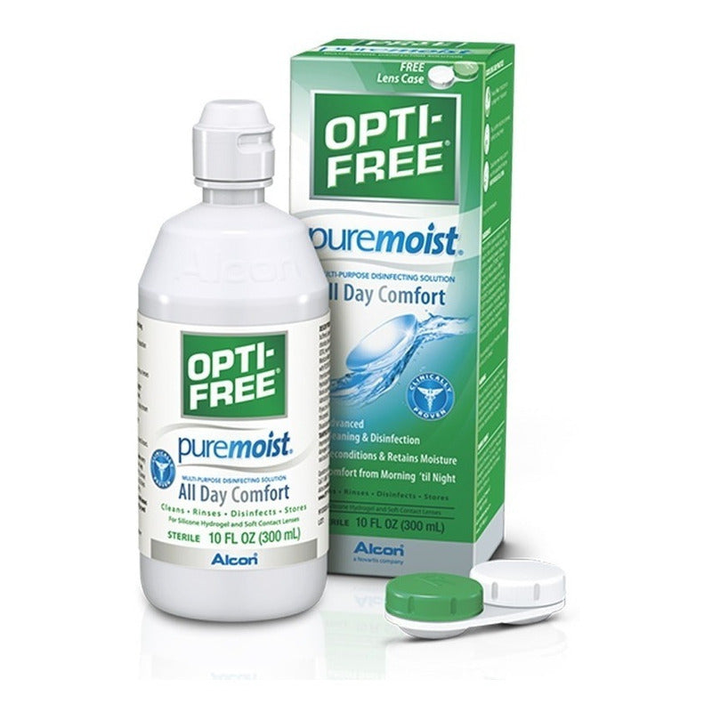 Soluciones Para Limpieza De Lentes De Contacto Alcon Opti Free Pure Moist 300 De 300 Ml