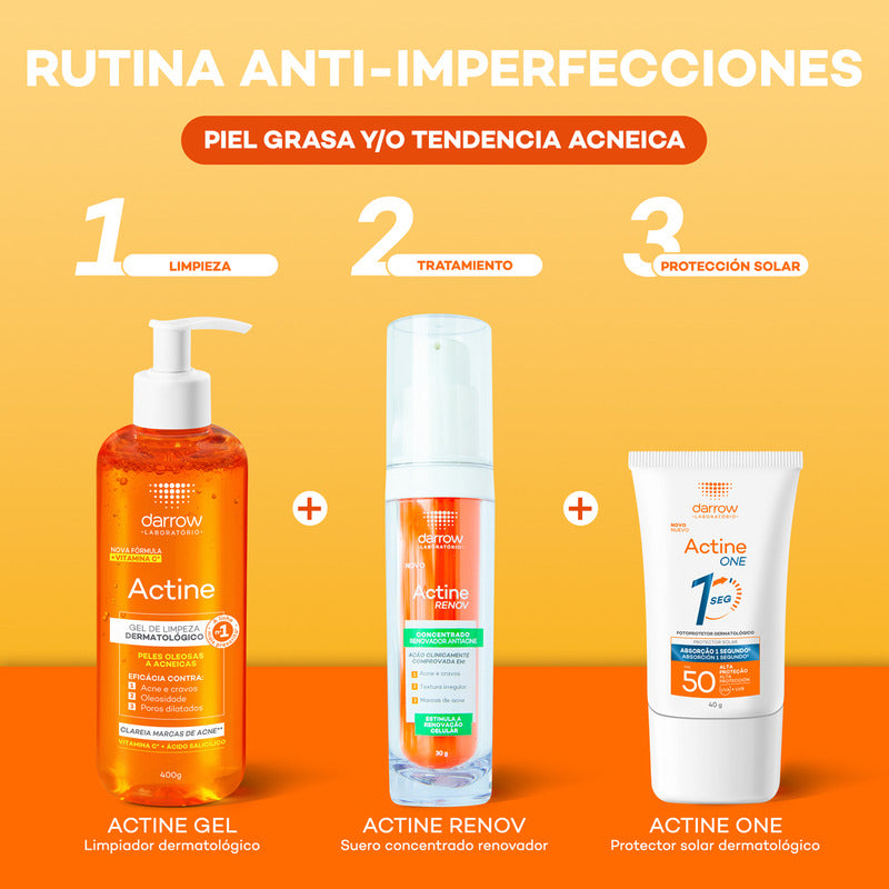 Gel Limpiador Facial Darrow Actine Vitamina C 400g Piel Grasa O Con Tendencia Acnéica