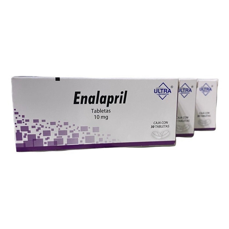 Pack 3 Cajas De Enalapril 10mg Con 30 Tabs Cu