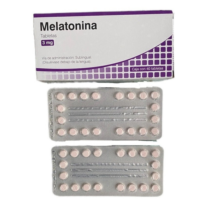 Melatonina Valeant 3 Mg 40 Tabs Sublingual Sabor Sin Sabor