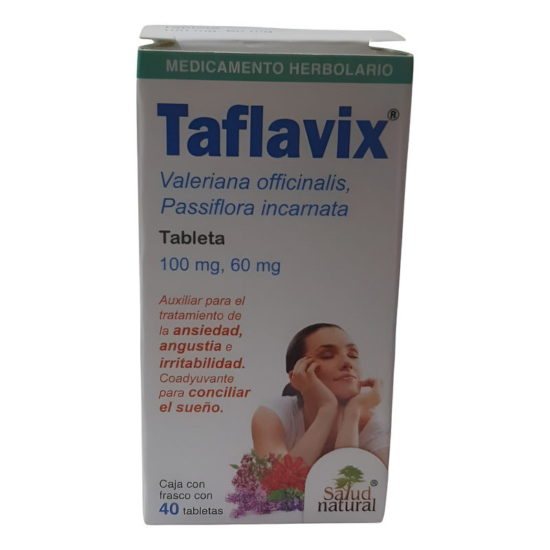 Taflavix Valeriana Passiflora 40tabletas 100mg,60mg
