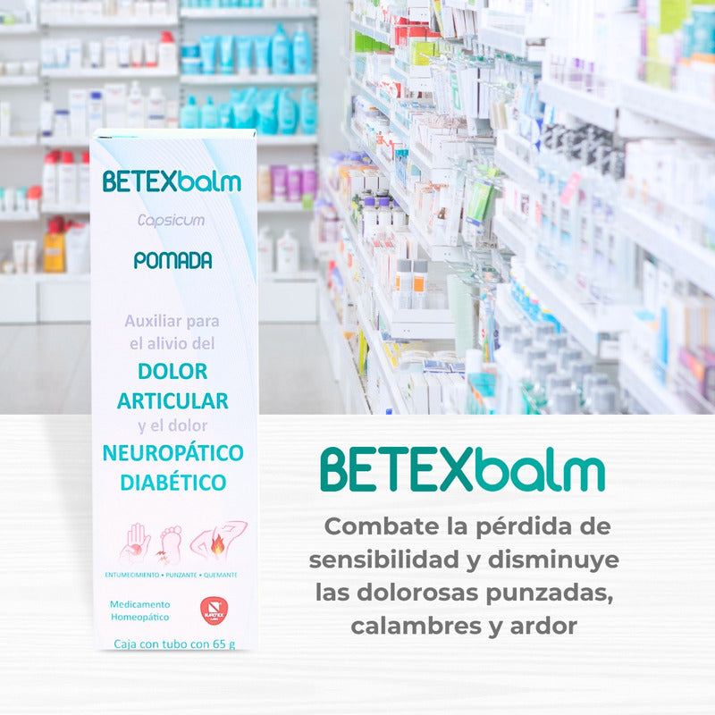 Betexbalm Auxiliar En Neuropatía Diabética Nartex Homeopatía Alivio Dolor Nervioso, Neuropático Y Articular