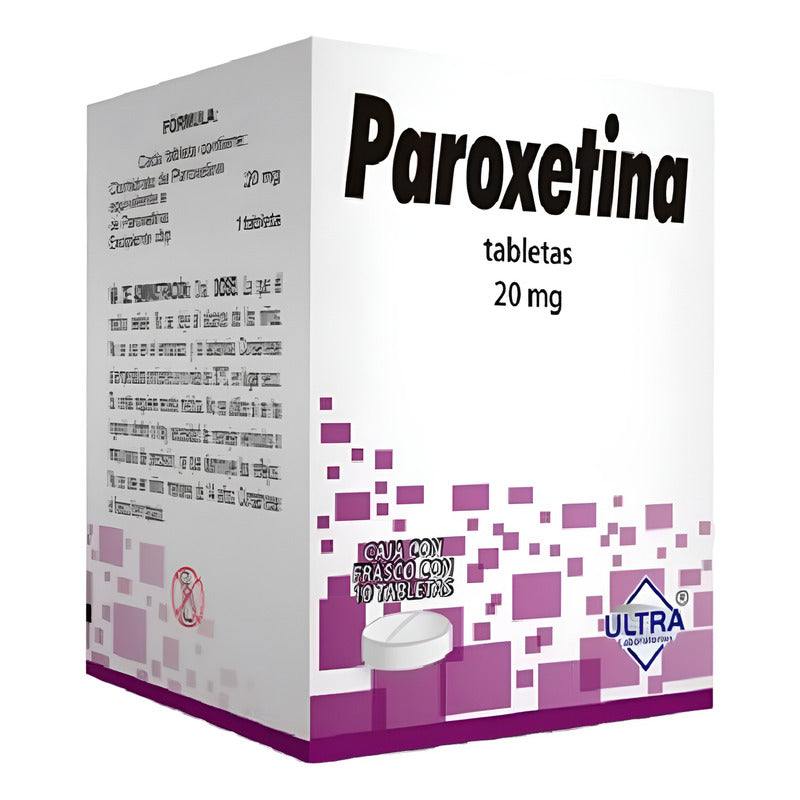 Paroxetina Ultra 20mg Con 10 Tabletas