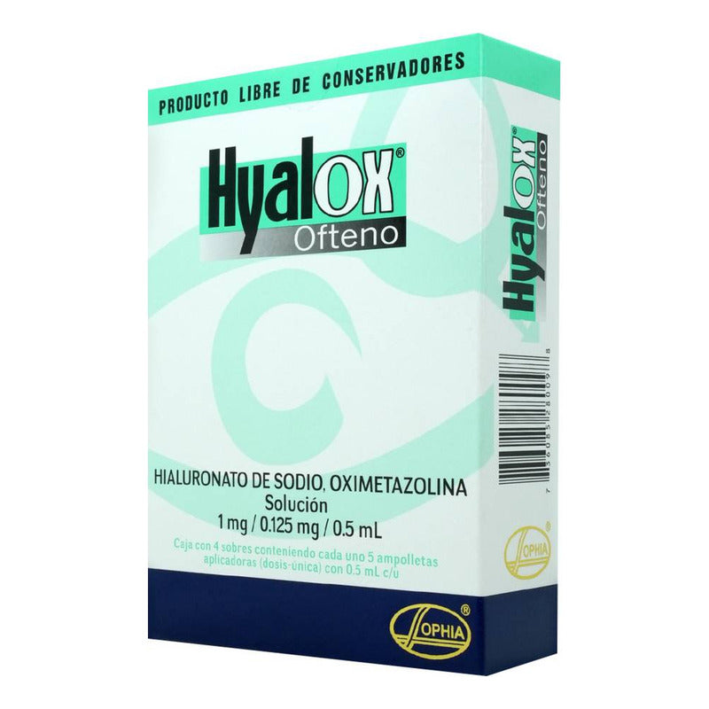 Hyalox Ofteno Solución, 20 Ampolletas 0,5 Ml