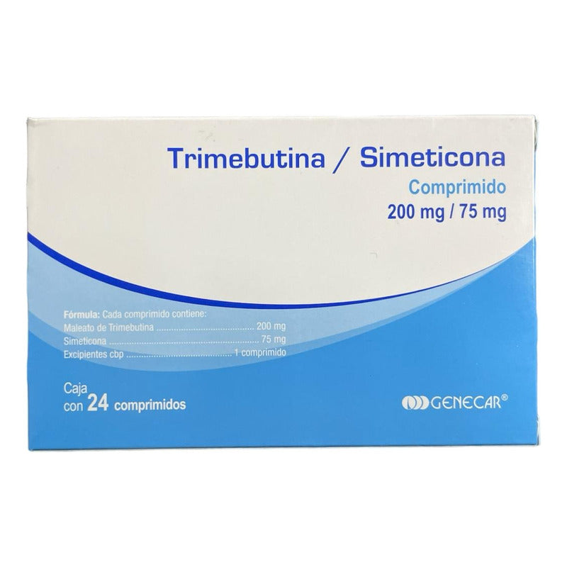 Trimebutina / Simeticona 200mg / 75mg 24 Compridos