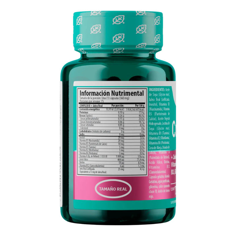 Solanum Complejo B+jalea Real Vitaminas B1 B2 B3 B5 B6 75cap Sin Sabor