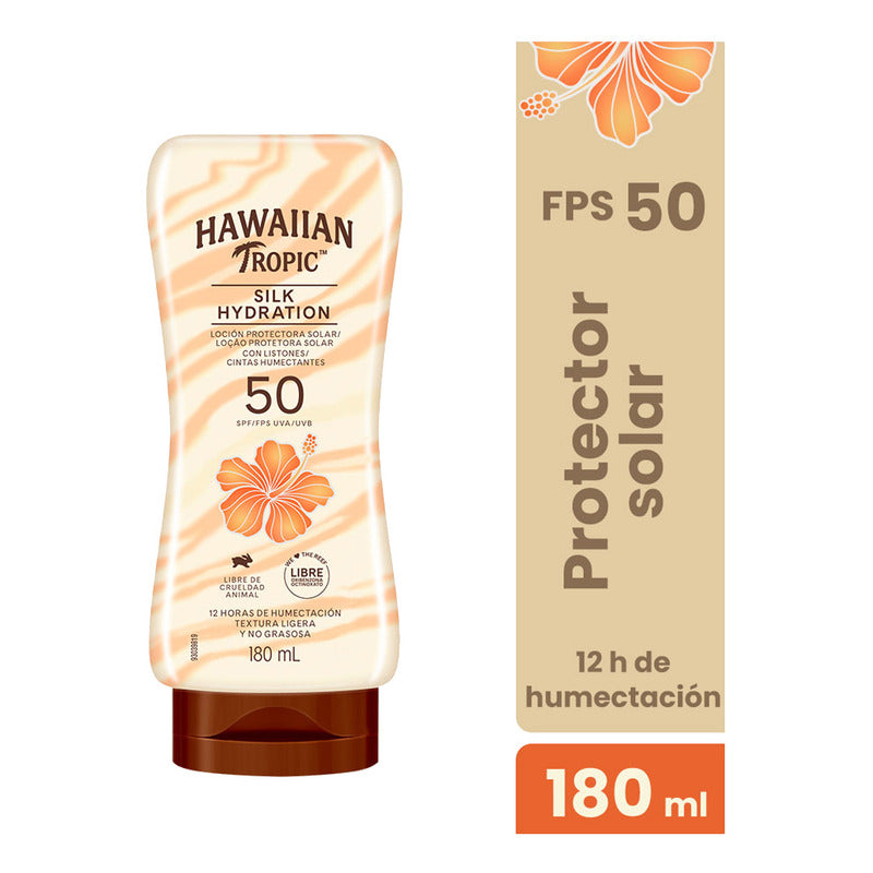 Protector Solar Hawaiian Tropic Silk Hydration Fps 50 Textura Ligera 180ml
