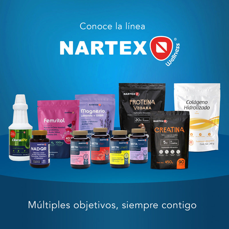 Probióticos Meta Line10 Nartex 30 Cápsulas Sin Sabor Para Equilibrio Digestivo Y Bienestar Intestinal