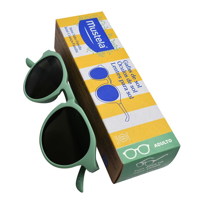 Mustela Lentes Solares Para Adultos Ovalado Verde Claro Gris Oscuro Verde Claro Verde Claro