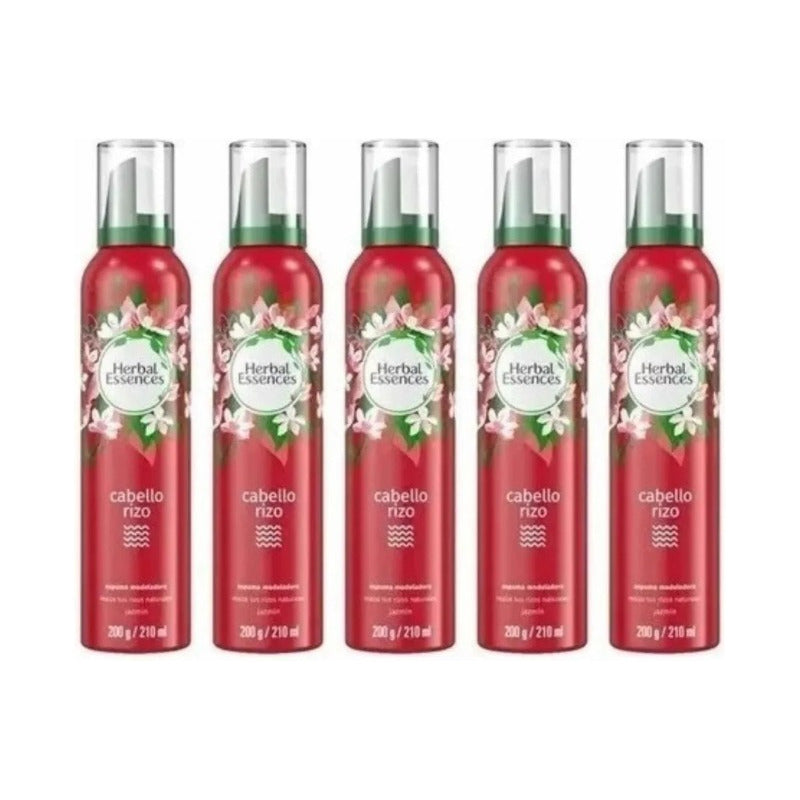 Espuma Modeladora Herbal Essences Cabello Rizo 5 Pzs 200g Cu