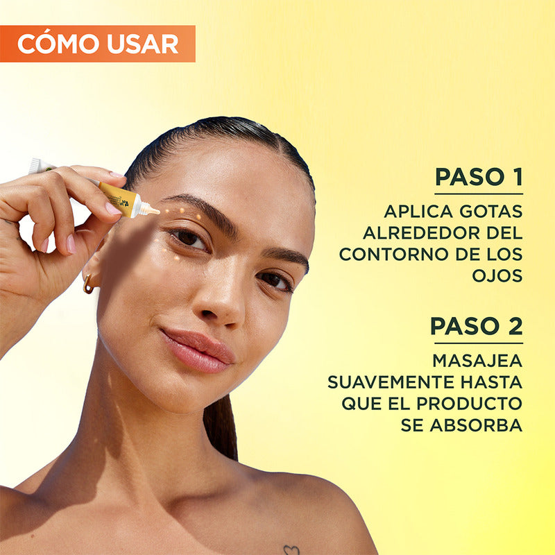 Garnier Skin Active Contorno De Ojos Express Aclara Con Vitamina C, Niacinamida Y Cafeína, Reduce Ojeras, 15ml