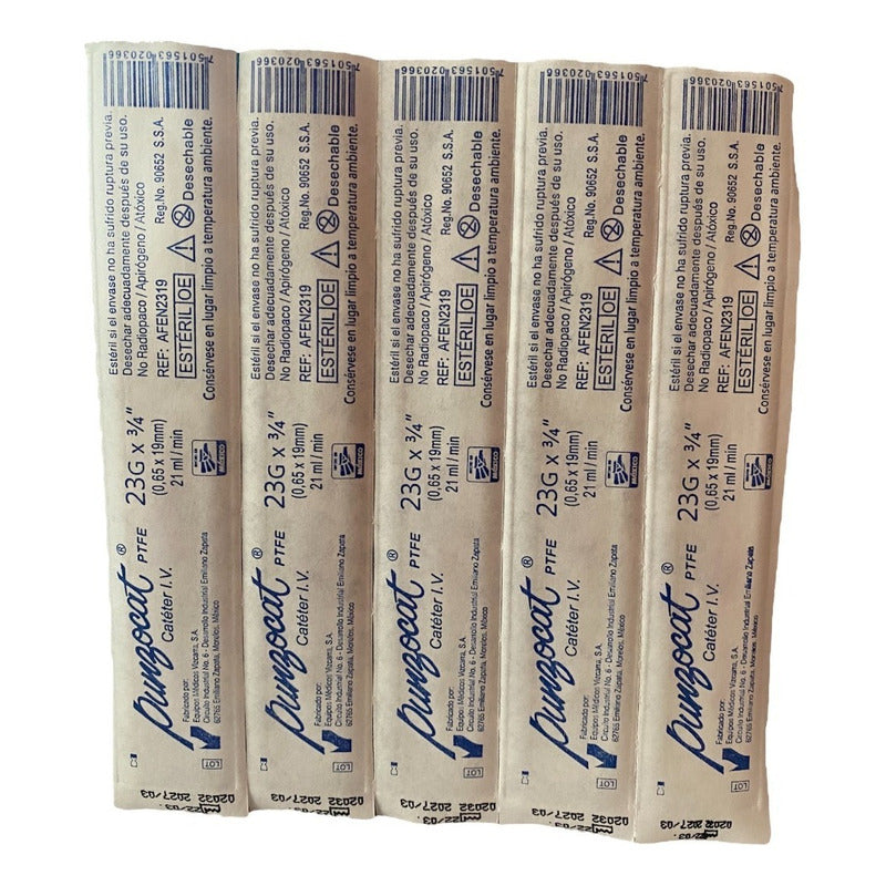 Punzocat Catéter 23gx19mm (3/4) Morada 5 Piezas