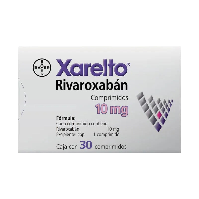 Xarelto Rivaroxabán 10mg Caja Con 30 Comprimidos