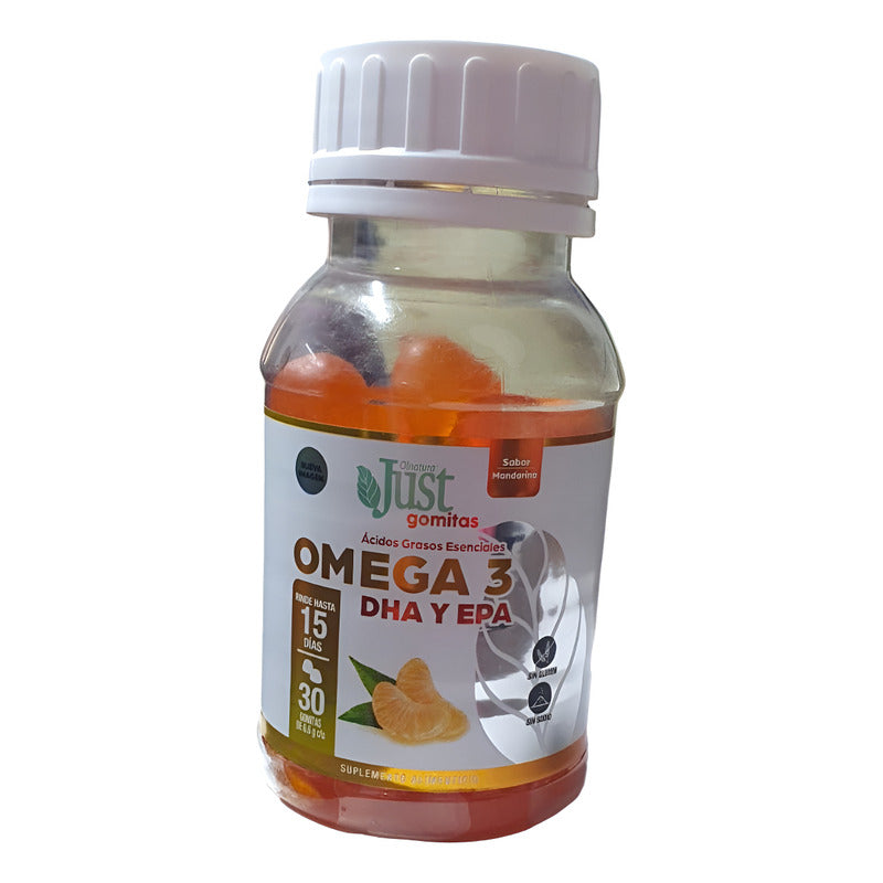 Suplemento Just 30gomitas Omega 3 Dha Y Epa Sabor Mandarina Mandarina