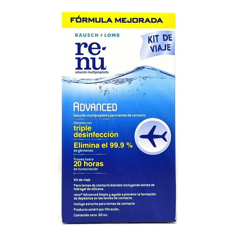Solución Renu Advanced 60ml Limpieza Y Cuidado De Lentes De Contacto Elimina Proteínas Humecta Y Desinfecta Ideal Para Uso Diario Conservación Segura
