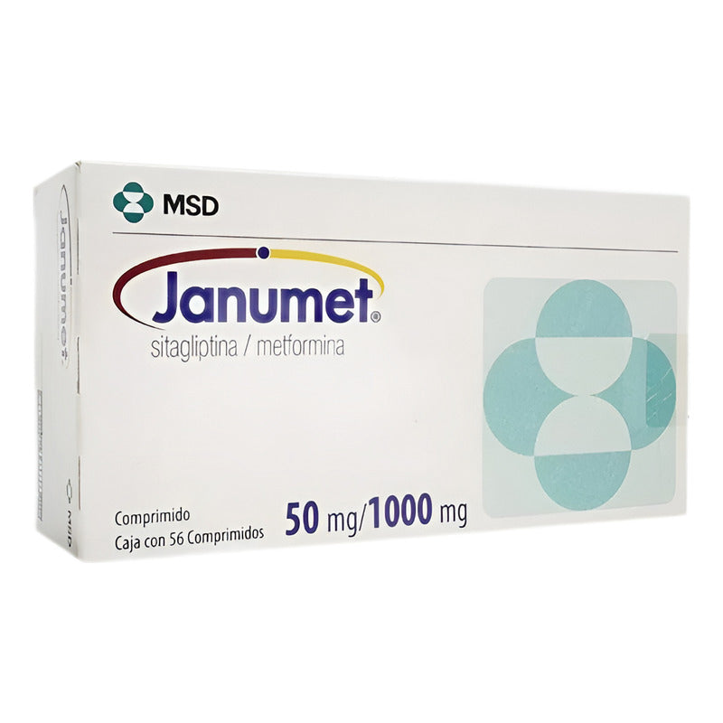 Janumet Sitagliptina, Metformina 50mg/1000mg Con 56tabs