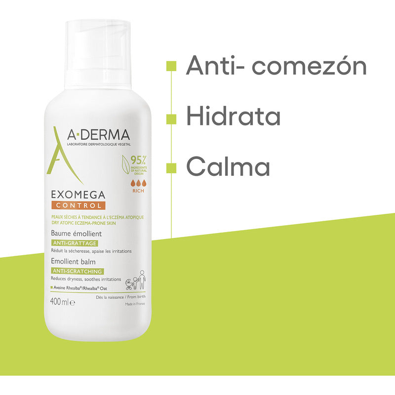 Bálsamo Emoliente Exomega A-derma 400 Ml Piel Seca Diaria