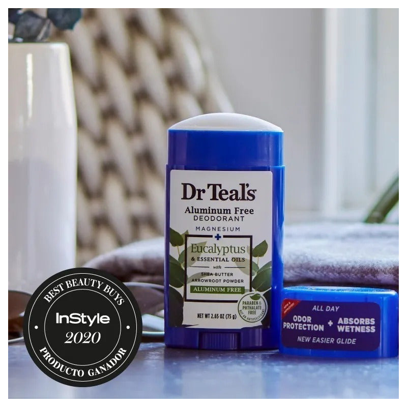 Desodorante Dr Teal's Lavanda Barra Sin Aluminio Parabenos Fragancia Lavanda