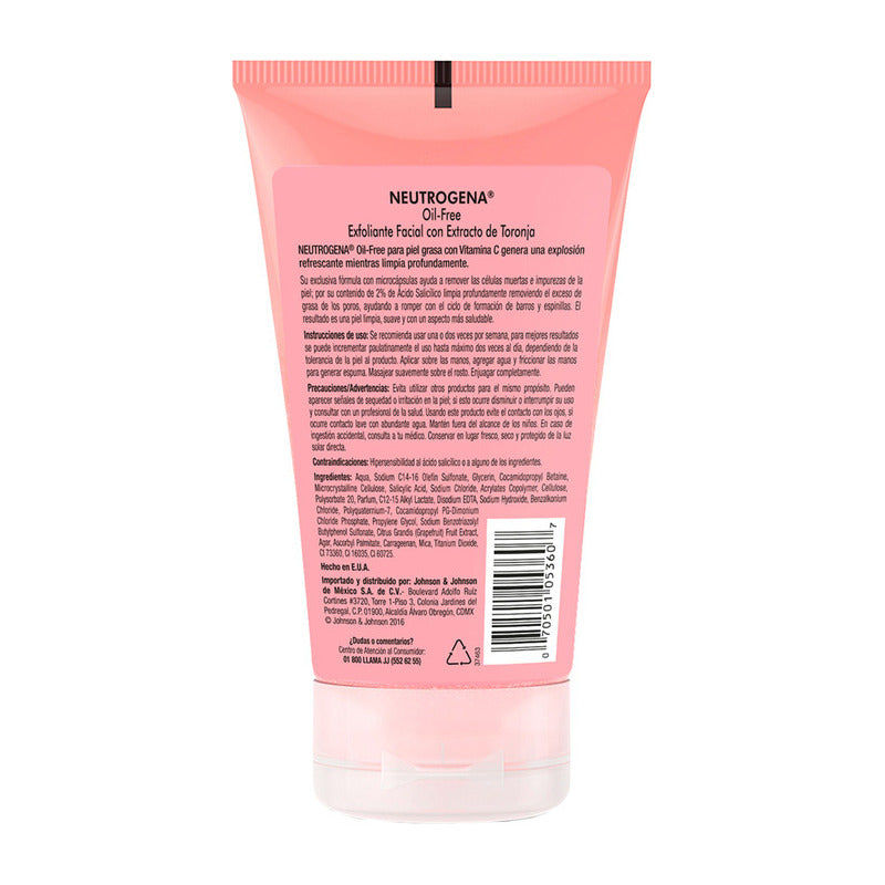 Exfoliante Facial Neutrogena Oil Free Toronja 124 Ml