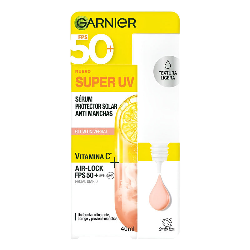 Protector Solar Facial Garnier Super Uv Glow Fps50+ 40ml