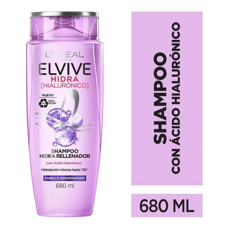 Shampoo Loreal Elvive Hidra Hialuronico Rellenador 680ml
