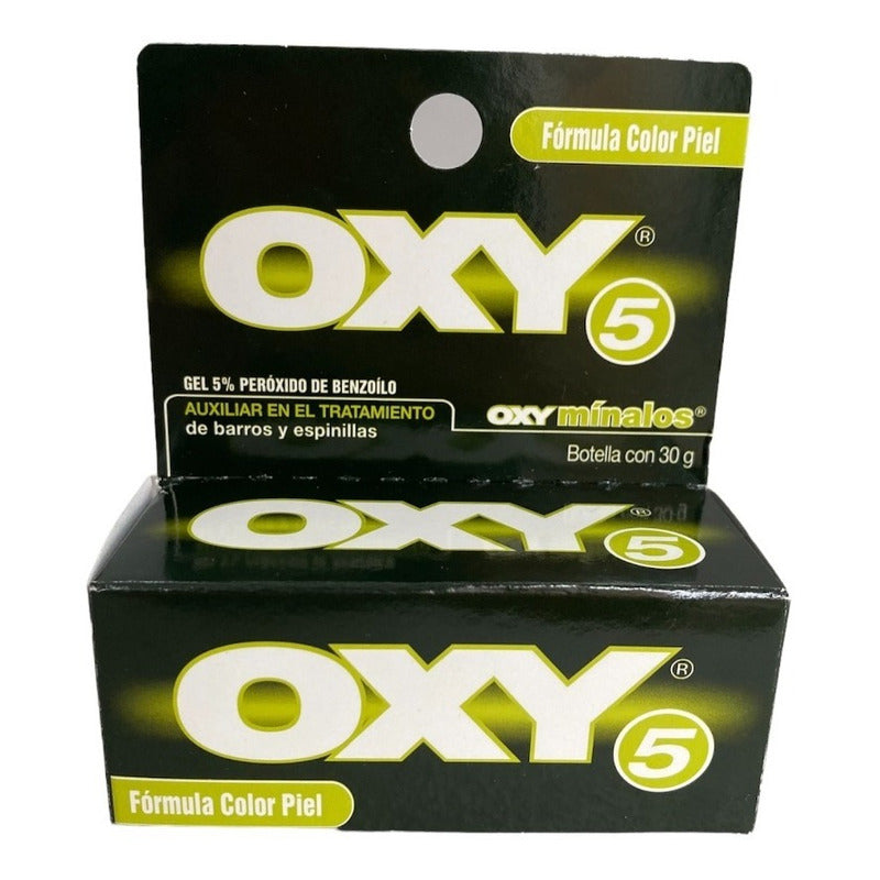 Oxy 5 Gel Antiacné Color Piel 30 G Control Barros Y Espinillas Piel Grasa