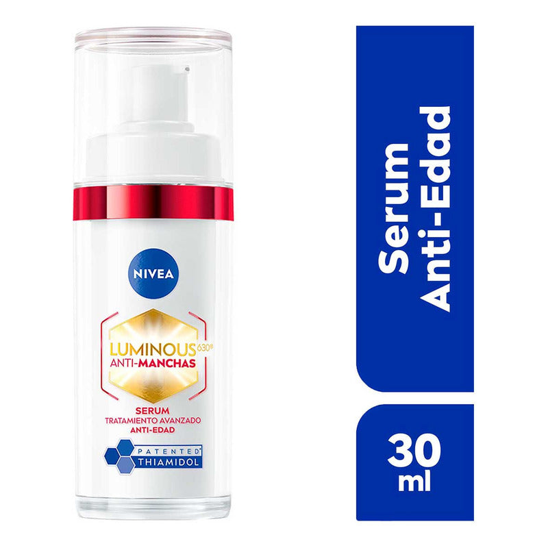 Nivea Luminous630 Sérum Facial Anti-manchas Y Anti-edad Con Ácido Hialurónico Y Colágeno, 30 Ml