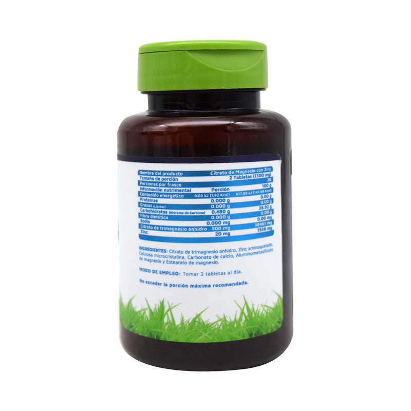 Citrato De Magnesio Con Zinc Vidanat 60 Tabs - Sin Sabor