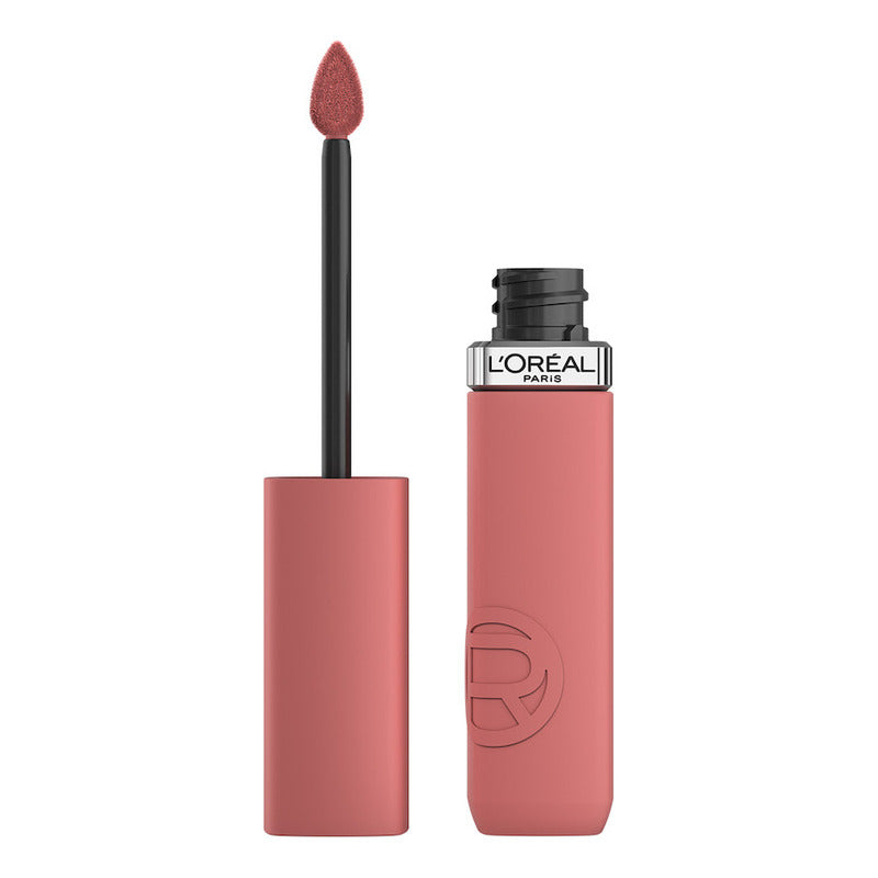 Labial Liquido Infallible Le Matte Resistance, Hasta 16 Horas De Duración Con Ácido Hialurónico Y Acabado Mate Aterciopelado De L'oreal Paris