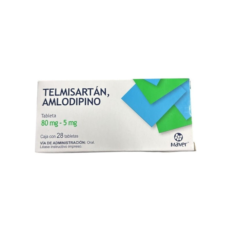 Telmisartan Amlodipino Tableta 80mg-5mg Caja Con 28 Tabs