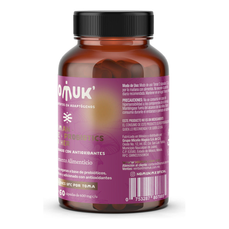 Nomuk Woman Preprobiotics For Her Suplemento Alimenticio 60c Sin Sabor