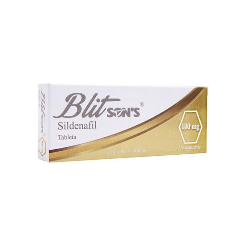 Sildenafil 100mg Blit 4 Tabletas Masticables