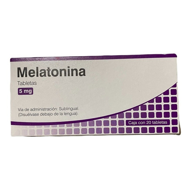 Melatonina Valeant 5 Mg 20 Tabs Sublingual Sabor Sin Sabor