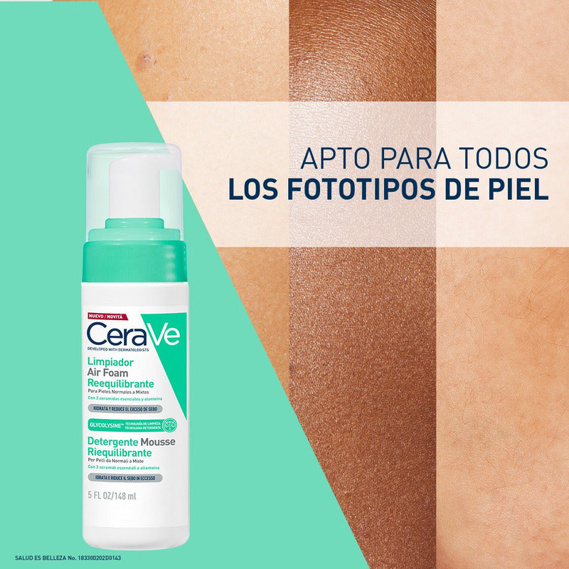 Cerave Limpiador Air Foam Reequilibrante 148 Ml