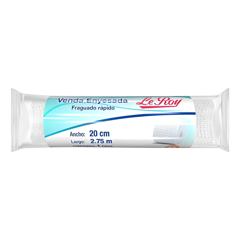 Leroy Venda Enyesada Grado Medico Inmovilizacion 20cm Blanco