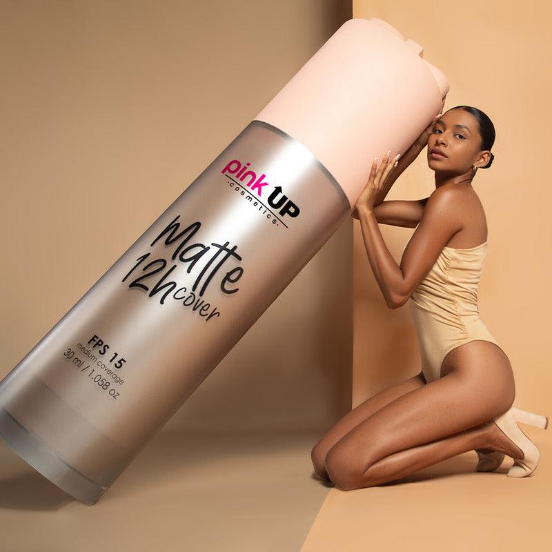 Pink Up Maquillaje Liquido Acabado Matte Larga Duración Tono 200 Light
