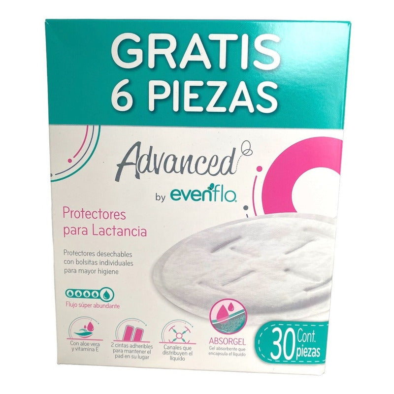 Protectores Para Lactancia Advanced By Evenflo 30 Piezas