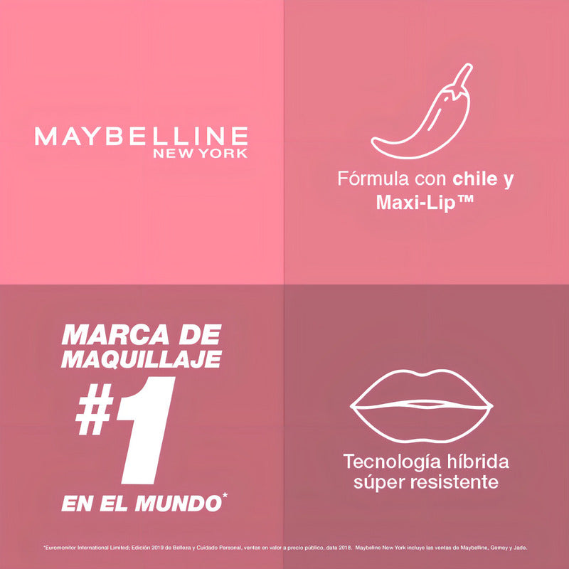 Maybelline Gloss Rellenador De Labios, Lifter Plump, Tono Pink Sting 003, 5.4ml