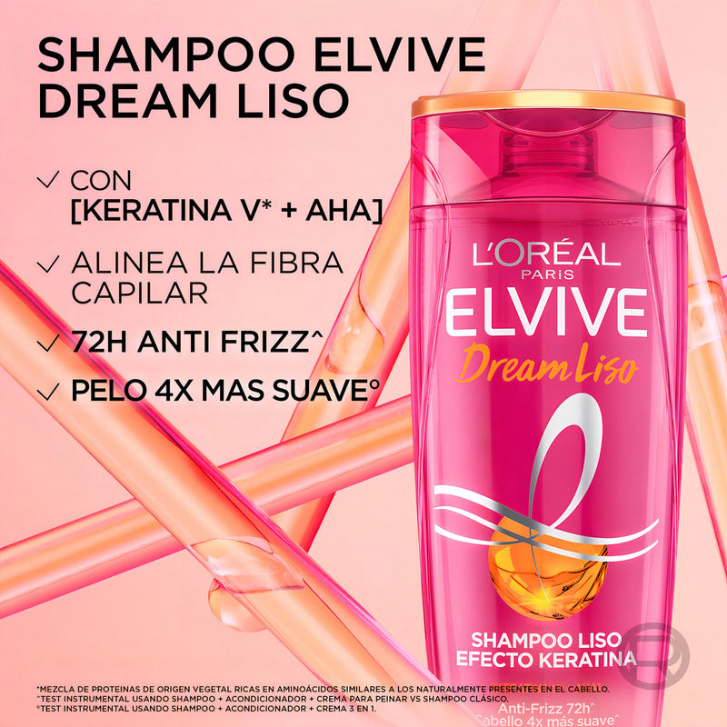 Shampoo L´oréal Elvive Dream Liso Anti-frizz 370ml