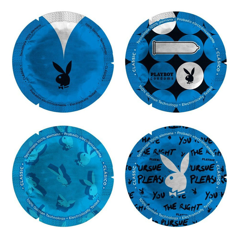 Vitrolero Con 100 Condones Lubricados Playboy Classic
