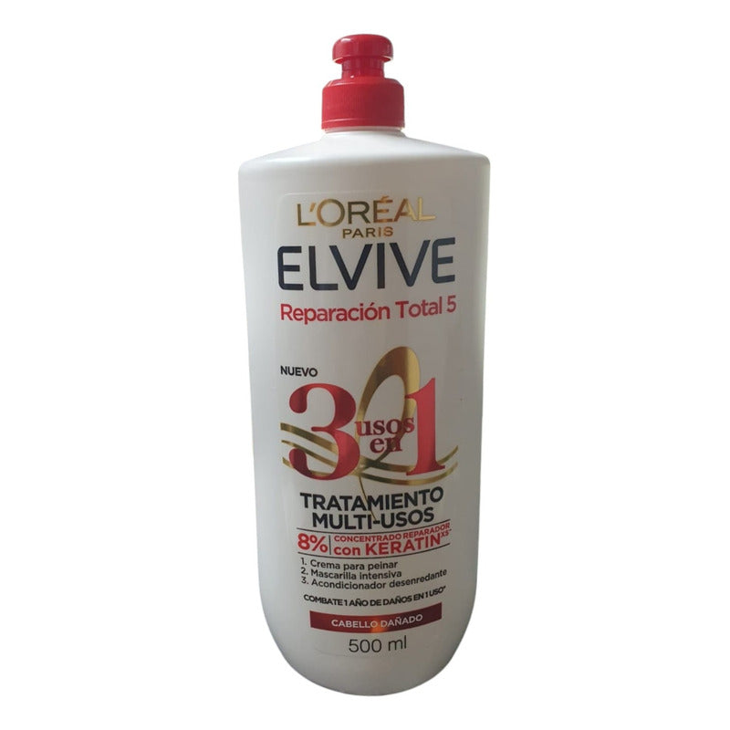 Loreal Elvive Reparacion Total 5 3en1 Cabello Dañado 500ml