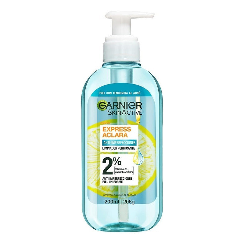 Garnier Express Aclara Limpiador Purificante, Piel Con Tendencia Al Acné, 200 Ml