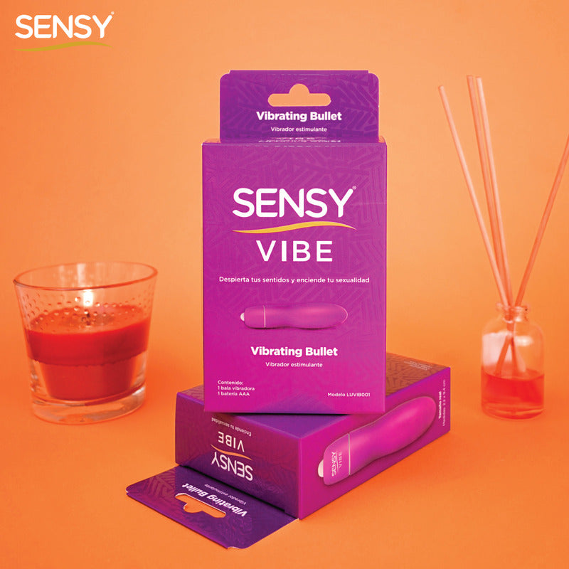 Sensy Vibe Vibrador Estimulante Intimo Discreto + Lubricante Color Morado