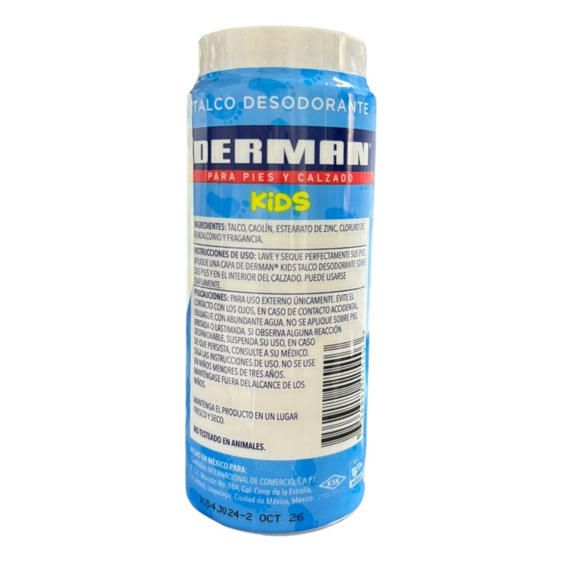 Talco Para Pies Infantil Derman Kids 80g