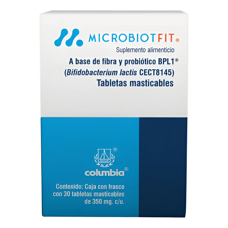 Microbiot Fit 30 Tabletas Masticables Sabor Sin Sabor Sin Sabor