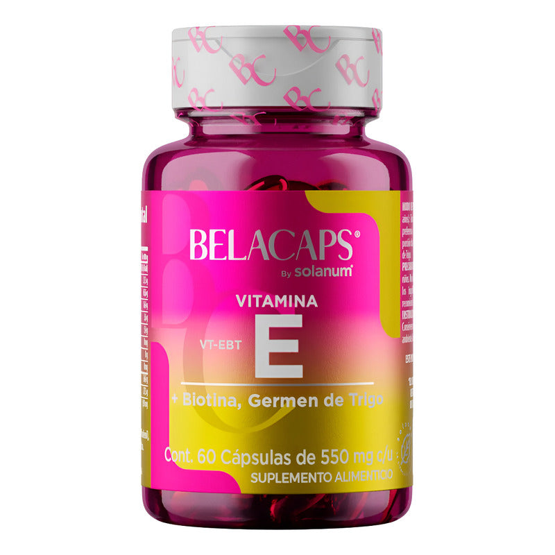 Belacaps Vitamina E + Biotina + Germen De Trigo 60 Cap Sabor Sin Sabor