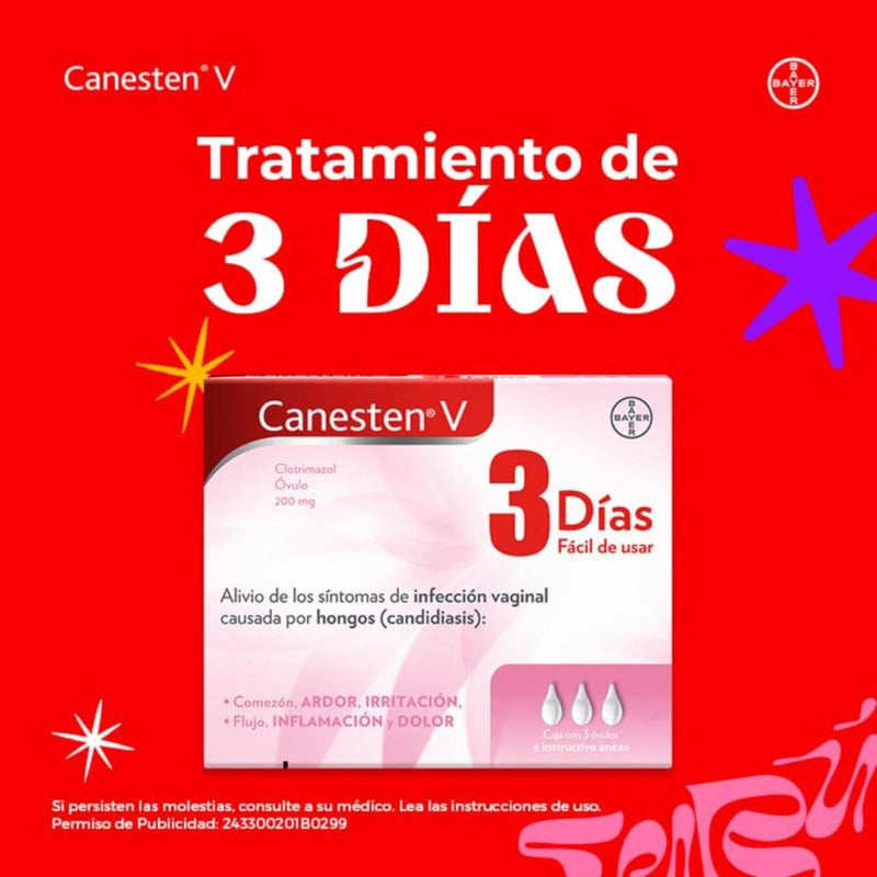 Canesten V Óvulo 200 Mg, 3 Óvulos