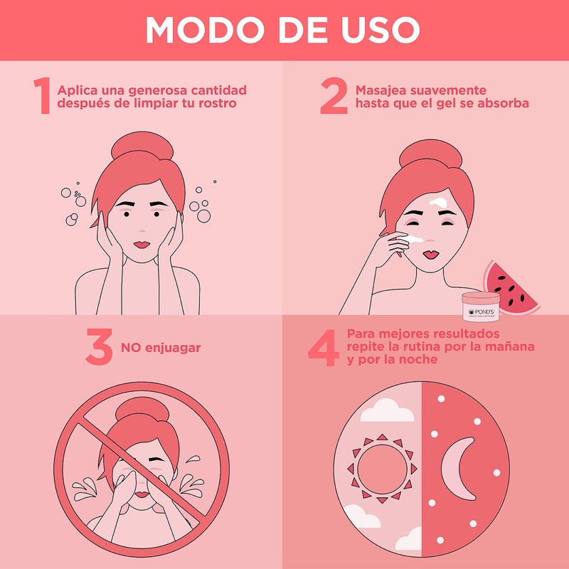 Pond´s Fruity Hrydra Fresh Sandía Gel Hidratante 110g  - Mixta - Día/noche